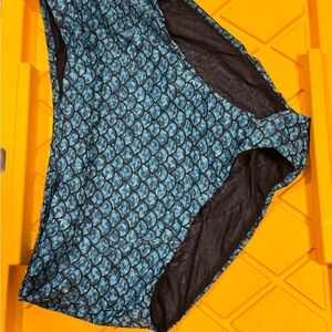 Blue and Black Scale Pattern Swim bottoms